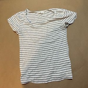 Aeropostale XS grey and white striped baby tee womens
